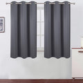 LEMOMO Blackout Curtains 40 x 63 inch/Grey Curtains Set of 2 Panels/Thermal Insulated Room Darkening Bedroom Curtains