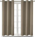 BGment Room Darkening Curtains 45 Inches Long - Grommet Thermal Insulated Drapes Window Treatment Curtains for Bedroom, 2 Panels, 38 x 45 Inch, Cocoa