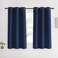 NICETOWN Blackout Draperies Curtains, Navy, 1 Pair, 42 x 60 Inch, All Season Thermal Insulated Solid Grommet Top Blackout Curtains/Drapes for Kid's Room