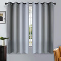 SimpleHome Ombre Room Darkening Curtains for Living Room, Light Blocking Gradient Grey to Greyish White Thermal Insulated Grommet Window Curtains/Drapes for Bedroom, 2 Panels, 52x63 inches Length