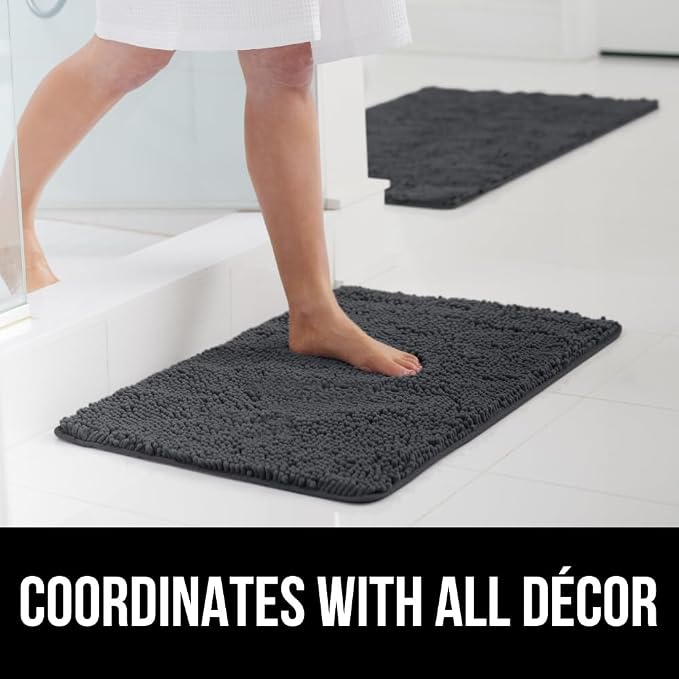GORILLA GRIP Bath Rug Mat 36x24, Soft Absorbent Chenille, Quick Dry Microfiber - Image 9