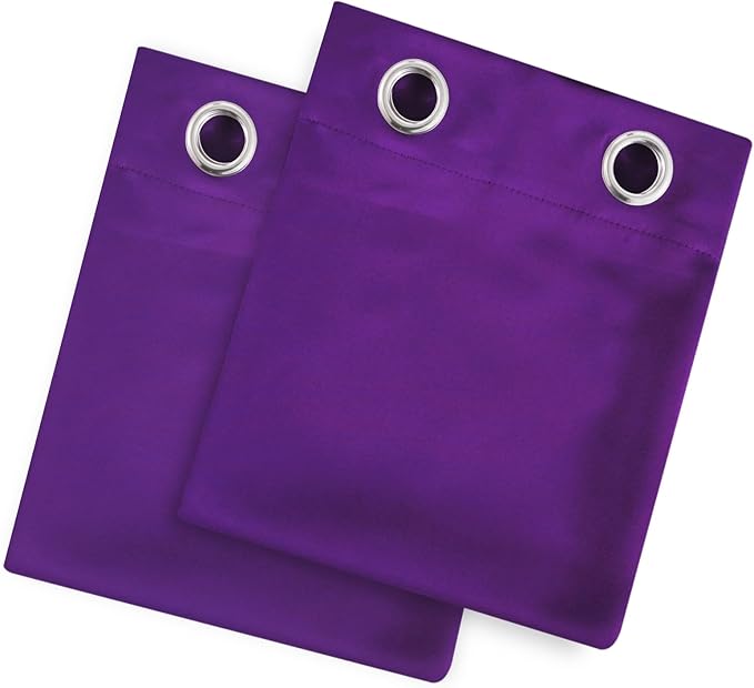 LEMOMO Blackout Curtains 52 x 120 Inch Long Purple Curtains Set of 2 Panels Room Darkening Curtains for Bedroom and Living Room