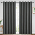 Yakamok Blackout Curtains Room Darkening Thermal Insulated with Grommet Window Curtain for Bedroom/Living Room(70Wx84L inch, Dark Grey, 2 Panels)