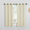 NICETOWN Room Darkening Curtain Panels for Cafe, Thermal Insulated Grommet Top Room Darkening Draperies/Drapes for Window (Beige, 2 Panels, W34 x L45)