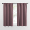 NICETOWN Kitchen Curtains, Short Blackout Curtains & Drapes, Home Decoration Privacy Thermal Insulated Curtains for Unicorn Theam Room (Dry Rose, 34" Wide, 54" Long, 2 PCs)