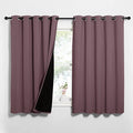 NICETOWN Dry Rose 100% Blackout Lined Curtains, 2 Thick Layers Completely Blackout Window Treatment Thermal Insulated Drapes for Kitchen/Bedroom (1 Pair, 62 inches Width x 63 inches Length Each Panel)