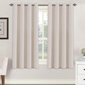 H.VERSAILTEX Blackout Curtain for Living Room Thermal Insulated Window Treatment Curtain Extra Long 63 inch Length Energy Saving Solid Grommet Top, One Panel, Natural, 52" W x 63" L