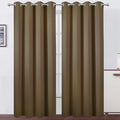 LEMOMO Blackout Curtains 52 x 108 inch/Brown Curtains Set of 2 Panels/Thermal Insulated Room Darkening Bedroom Curtains
