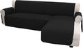 Easy-Going Sectional Couch Covers for Dogs L Shape Sofa Cover Reversible Sofa Slipcover Chaise Lounge Cover Furniture Protector Cover for Pets Dog (Large,Black/Black)