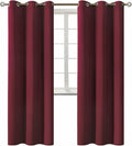 BGment Blackout Curtains - Grommet Thermal Insulated Room Darkening Bedroom and Living Room Curtains, Set of 2 Curtain Panels (42 x 84 Inch, Burgundy)