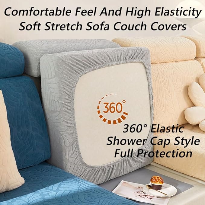 Soothing Home Sofa Covers, Sofa Hero Covers, Wear-Resistant Universal Couch Covers Washable Stretch Sectional Couch Cushion Covers (Yellow,Back Cover L)