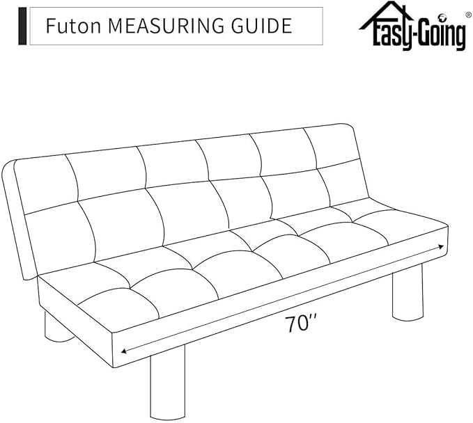 Easy-Going Futon Sofa Slipcover Reversible Sofa Cover Armless Couch Cover Water Resistant Pets, Kids, Children, Dog, Cat (Coffee/Ivory)