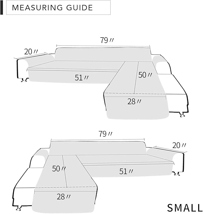 Easy-Going Sofa Slipcover L Shape Sofa Cover Sectional Couch Cover Furniture Protector Mat for Pets Dog Cat (Small,Wine/Wine)