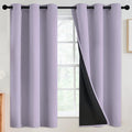 SimpleHome 100% Blackout Curtains for Bedroom,Thermal Insulated Grommet Window Drapes Room Darkening Lilac Curtains for Living Room with Black Back,42 x 63 Inch,2 Panels