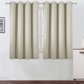 LEMOMO Blackout Curtains 66 x 54 Inch Long Light Beige Curtains Set of 2 Panels Room Darkening Curtains for Bedroom and Living Room