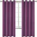 BGment Room Darkening Curtains 72 Inches Long - Grommet Thermal Insulated Drapes Window Treatment Curtains for Bedroom, 2 Panels, 52 x 72 Inch, Eggplant Purple
