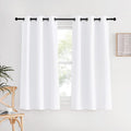 NICETOWN White Curtains for Living Room, Set of 2, W34 x L60, Thermal Insulated Window Treatment 50% Light Blocking Solid Grommet Top for Bedroom/Girl's, Adult Room