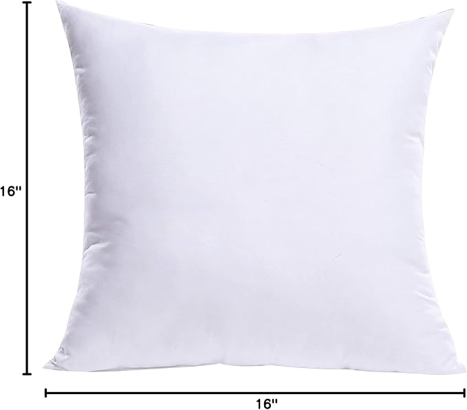 MIULEE Throw Pillow Insert Premium Pillow Stuffer Sham Square for Decorative Cushion Bed Couch Sofa 16x16 Inch