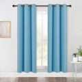 NICETOWN Window Treatment Blackout Curtain Panels, Home Décor Thermal Insulated Solid Grommet Blackout Draperies/Drapes for Bedroom (Teal Blue, Set of 2, 42 by 72 Inch)