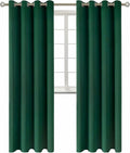 BGment Blackout Curtains for Bedroom - Grommet Thermal Insulated Room Darkening Curtains for Living Room, Set of 2 Panels (52 x 95 Inch, Emerald)
