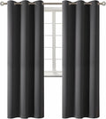 BGment Blackout Curtains - Grommet Thermal Insulated Room Darkening Bedroom and Living Room Curtain, Set of 2 Panels (42 x 84 Inch, Dark Grey)
