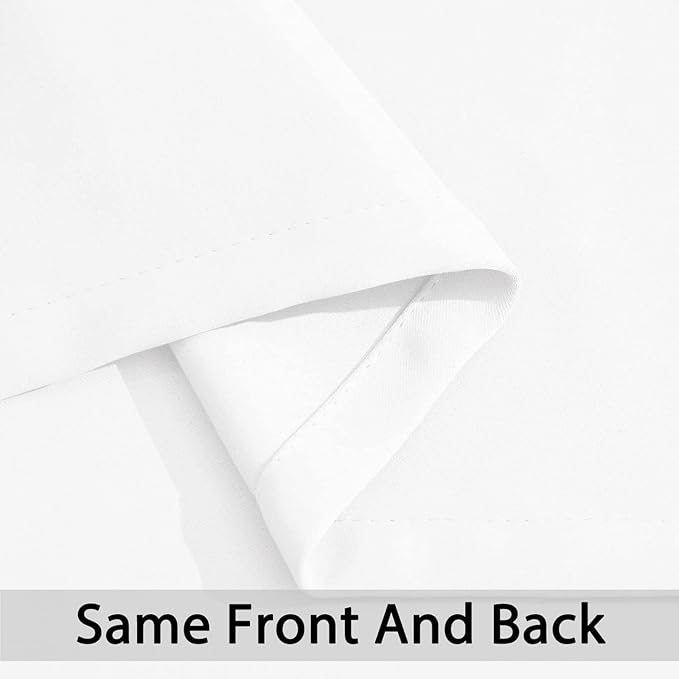 Yakamok Blackout Curtains Room Darkening Thermal Insulated Window Panels,Solid Grommet Top Drapes for Bedroom/Living Room(62Wx72L, Pure White, 2 Panels)