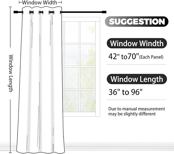 SimpleHome Ombre Room Darkening Curtains for Boys Bedroom, Gradient Grey White to Black Light Blocking Thermal Insulated Grommet Window Curtain for Living Room,1 Panel, 52x84 inches