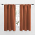 NICETOWN Blackout Curtains and Drapes - Thermal Insulated Solid Rod Pocket Blackout Draperies/Panels (Burnt Orange, 1 Pair, 34 by 45 inches)