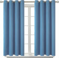 BGment Blackout Curtains for Bedroom - Grommet Thermal Insulated Room Darkening Curtains for Living Room, Set of 2 Panels (52 x 45 Inch, Faded Denim)