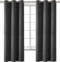 BGment Dark Grey Blackout Curtains for Bedroom, Black Out Curtains 63 Inch Long Thermal Insulated Sunlight Blocking Window Treatment Drapes, Set of 2 Panels, 42 x 63 Inch