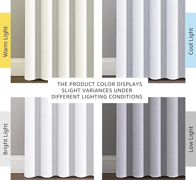 H.VERSAILTEX White Curtains for Sliding Glass Door Room Divider Curtains Noise Reduce Barrier Privacy Curtain Panel Portable Window Screen Sliding Partition, W180 x L96 inches/8' Tall by 15' Wide