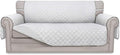 Easy-Going Sofa Slipcover Reversible Loveseat Sofa Cover Couch Cover for 2 Cushion Couch Furniture Protector with Elastic Straps for Pets Kids Dog Cat (Oversized Loveseat, White/White)