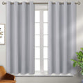BGment Room Darkening Curtains for Bedroom - Grommet Thermal Insulated Window Treatments Light Blocking Curtains for Living Room, Set of 2 Panels, Each 46 x 54 Inch, Light Grey