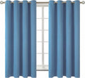BGment Blackout Curtains for Bedroom - Grommet Thermal Insulated Room Darkening Curtains for Living Room, Set of 2 Panels (52 x 63 Inch, Faded Denim)