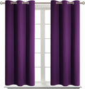 BGment Blackout Curtains - Grommet Thermal Insulated Room Darkening Bedroom and Living Room Curtain, Set of 2 Panels (38 x 45 Inch, Purple)