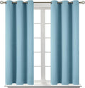 BGment Room Darkening Curtains 45 Inches Long - Grommet Thermal Insulated Drapes Window Treatment Curtains for Bedroom, 2 Panels, 38 x 45 Inch, Greyish Blue