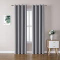 ChrisDowa Grommet Blackout Curtains for Bedroom and Living Room - 2 Panels Set Thermal Insulated Room Darkening Curtains (Light Grey, 52W x 72L)
