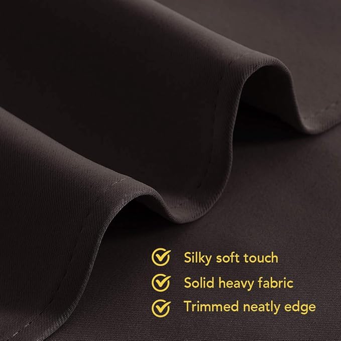 NICETOWN Blackout Curtain Panels for Bedroom, 2 Panels, W70 x L95-inch, Toffee Brown, Thermal Insulated Grommet Top Blackout Draperies and Drapes for Basement