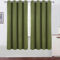 LEMOMO Blackout Curtains 66 x 72 Inch Long Olive Green Curtains Set of 2 Panels Room Darkening Curtains for Bedroom and Living Room