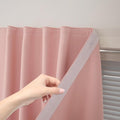 Self Adhesive Blackout Curtains- Stick on Curtains Shades Window Blinds Curtains No Rod Needed Easy to Hang Curtain, Use for Bedroom, Living Room,Roman Shades, 35" W X 59" L, Pink, 1 Panel
