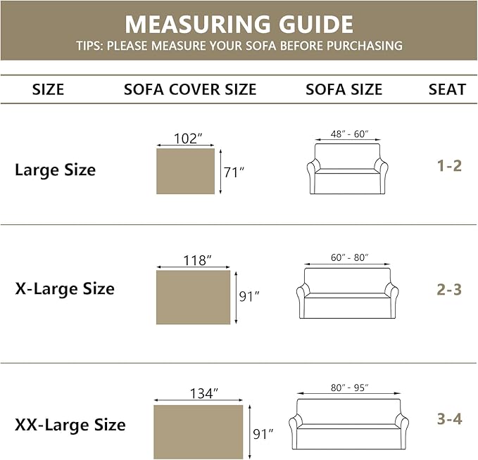 MYSKY HOME Chenille Sofa Slipcovers Sage Green Sofa Covers with Tassel Edge L Shaped Sectional Couch Covers for 3 Cushion Couch, Washable Thick Durable Furniture Protector for Dogs Kids 91"x 134"