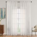 OVZME Ivory Bedroom Curtains 2 Panel Sets 90 Inch Length, 59 Inch Extra Wide Light Filtering Light Weight Soft Window Treatment Panels for Study Room Living Room Guest Room, 59Wx90L Inches
