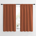 NICETOWN Blackout Curtains and Drapes - Thermal Insulated Solid Rod Pocket Blackout Draperies/Panels (Burnt Orange, 1 Pair, 42 by 54 inches)