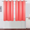 LEMOMO Coral Blackout Curtains 42 x 54 Inch Length Set of 2 Panels Grommet Bedroom Curtains for Living Room