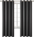BGment Blackout Curtains for Bedroom - Grommet Thermal Insulated Room Darkening Curtains for Living Room, Set of 2 Panels (52 x 72 Inch, Dark Grey)