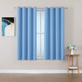 ChrisDowa Grommet Room Darkening Curtains for Bedroom and Living Room - 2 Panels Set Thermal Insulated Blackout Curtains (Sky Blue, 52W x 45L)