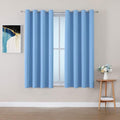 ChrisDowa Grommet Room Darkening Curtains for Bedroom and Living Room - 2 Panels Set Thermal Insulated Blackout Curtains (Sky Blue, 52W x 54L)