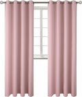 BGment Room Darkening Curtains 95 Inches Long - Grommet Thermal Insulated Drapes Window Treatment Curtains for Bedroom, 2 Panels, 52 x 95 Inch, Baby Pink