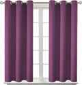 BGment Room Darkening Curtains 54 Inches Long - Grommet Thermal Insulated Drapes Window Treatment Curtains for Bedroom, 2 Panels, 38 x 54 Inch, Eggplant Purple