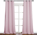 NICETOWN Room Darkening Drapes for Nursery - Light Blocking Curtain Panels for Bedroom Girl Room, Soft Fabric Window Treatment (Lavender Pink, 42 inches Width by 90 inches Length, 1 Pair)